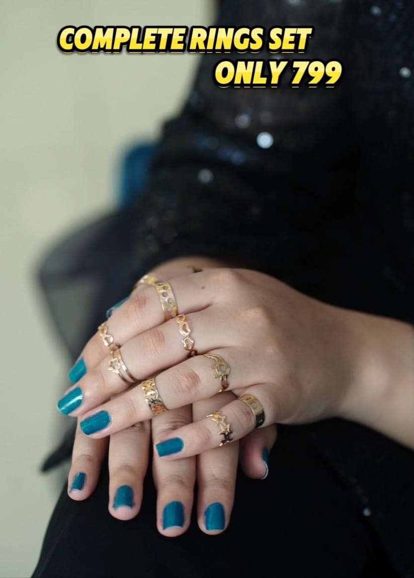 Pack of 10 Complete Adjustable Ring Set - ZIOR