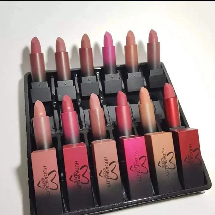 HudaBeauty Matt Lipsticks Pack of 12 - ZIOR