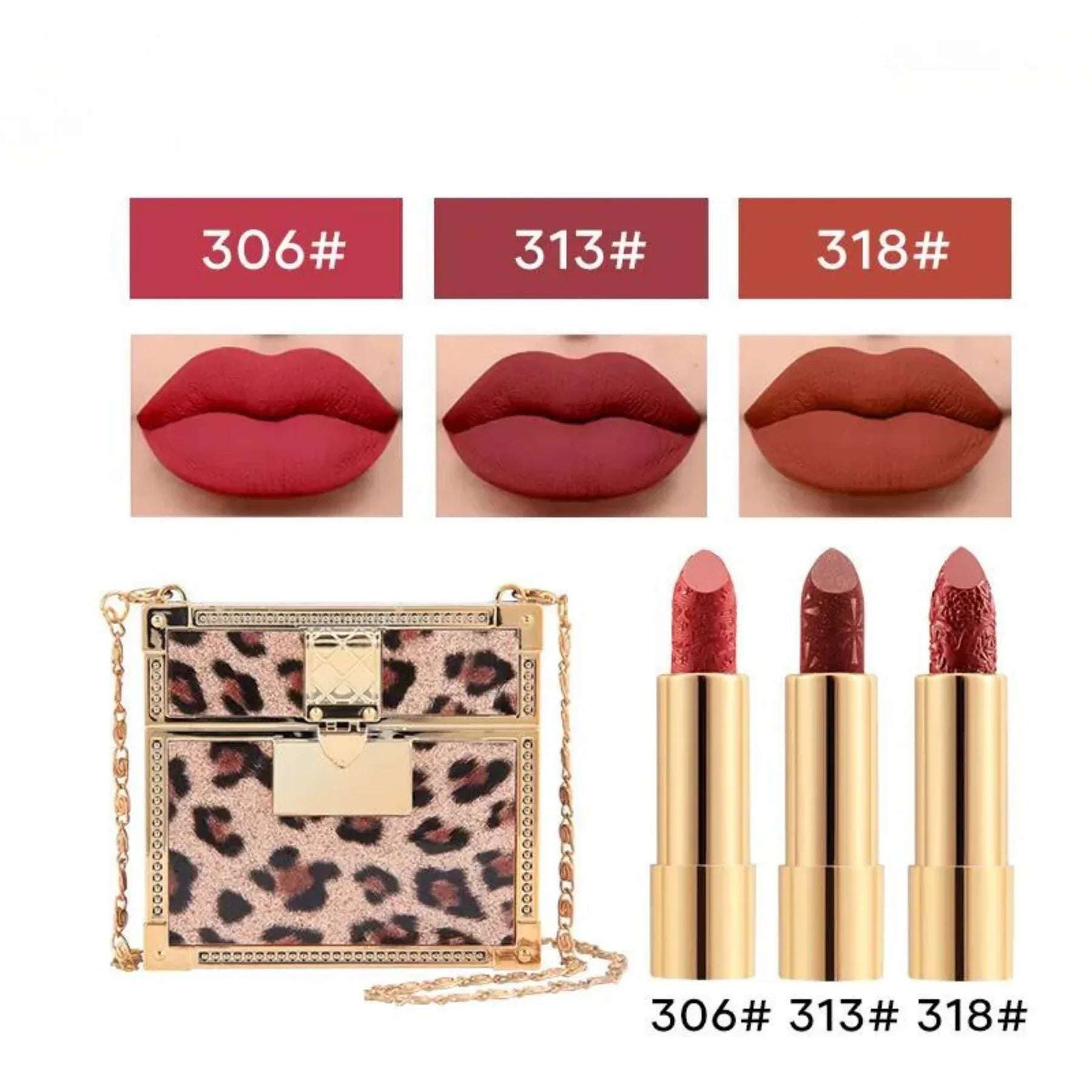 Silky-touch Matte Lipstick - Gift Bag Pack of 3 Lipstick - ZIOR