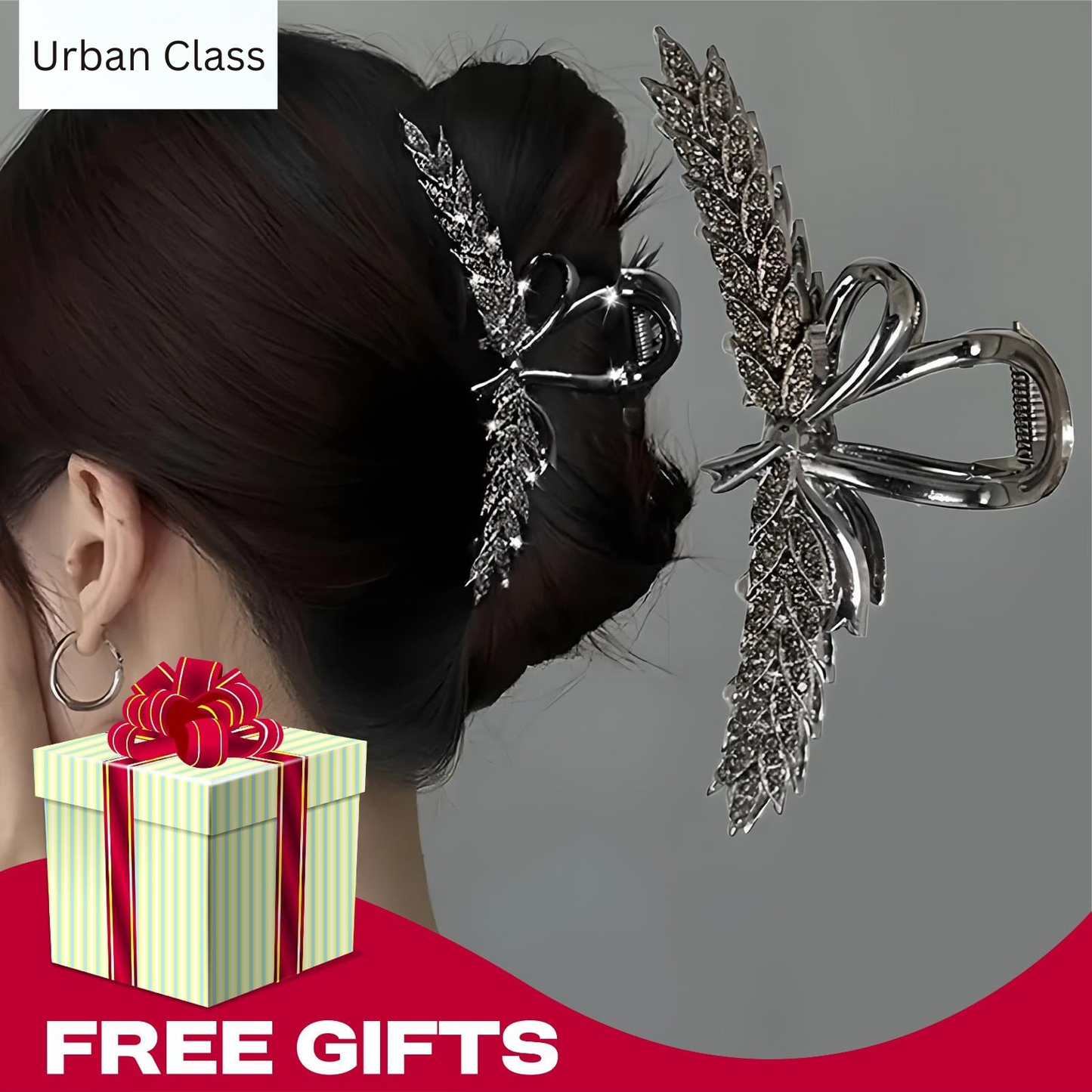 Premium Quality Shimmering Retro Glamour Hair Claw Clip|Non-Slips Strong Hold Grip Hair Claw|+Free Gift - ZIOR