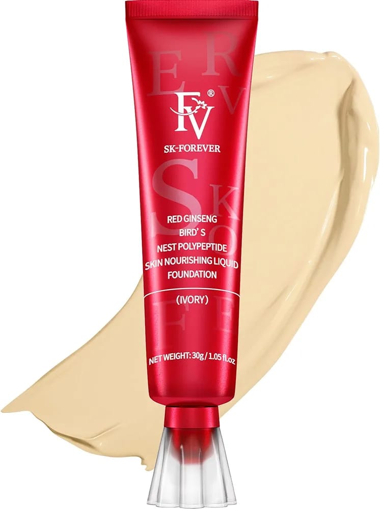 FV Waterproof Foundation: Matte, oil-free makeup for combo/oily skin. Light-medium coverage, Ivory, 1 fl. oz. - ZIOR