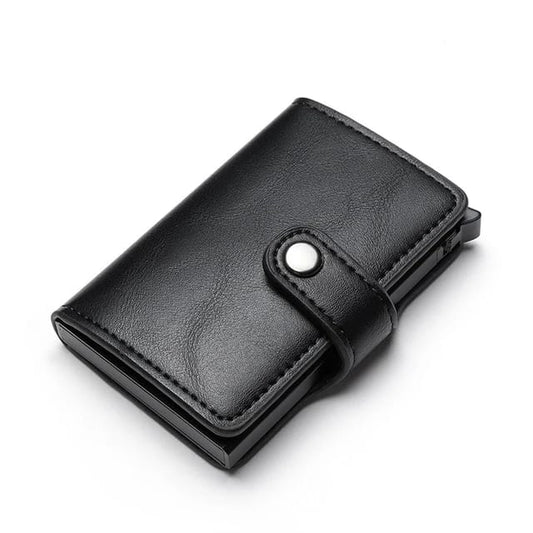 Genuine Leather Pop-Out Card Holder Wallet - ZIOR