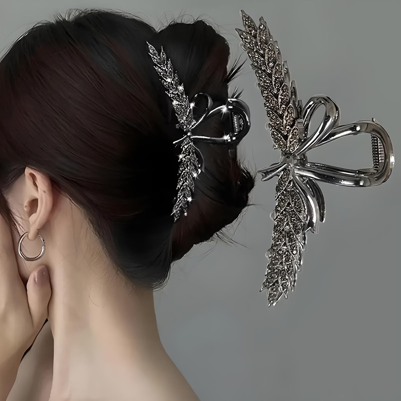 Premium Quality Shimmering Retro Glamour Hair Claw Clip|Non-Slips Strong Hold Grip Hair Claw|+Free Gift - ZIOR
